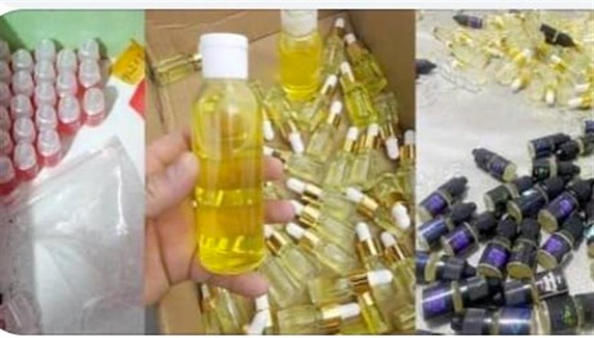 Một số hình ảnh liên quan đến ma túy mới MDMB-4en- PINACA- tên thường gọi là CBD (ảnh: Cơ quan công an cung cấp)