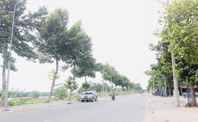 Một phần đường ven sông ở Thuận an đã đầu tư
