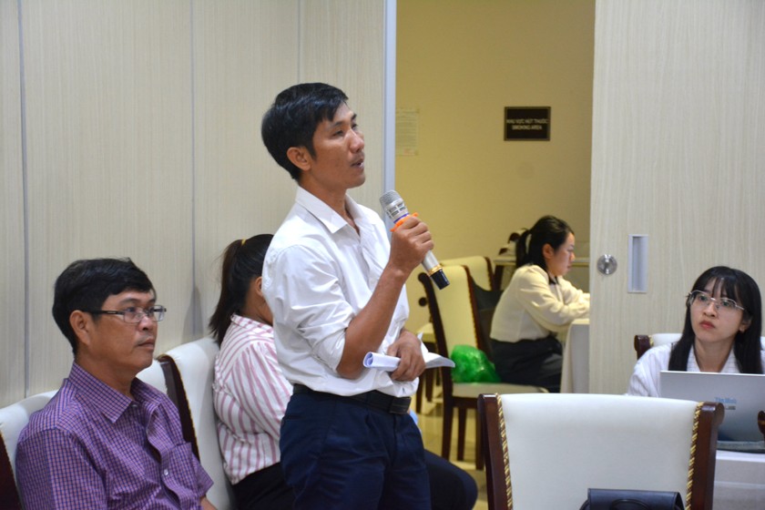 Thành viên tổ hoà giải cơ sở khu phố chia sẻ những khó khăn, kinh nghiệm trong công tác hòa giải thực tiễn.