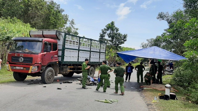 Hiện trường vụ tai nạn.