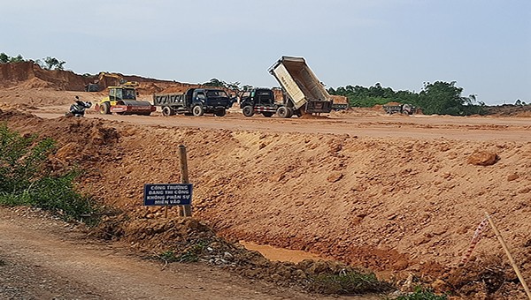 Toàn cảnh công trường của cụm Công nghiệp Bắc Lâm Thao.