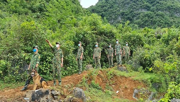 Các chiến sĩ Đồn biên phòng Ngọc Côn (Cao Bằng)