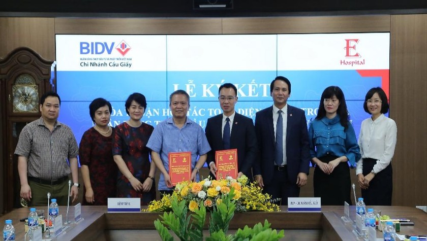 BIDV Cầu Giấy và Bệnh viện E Trung ương ký kết thỏa thuận hợp tác toàn diện vào ngày 2/4/2021.