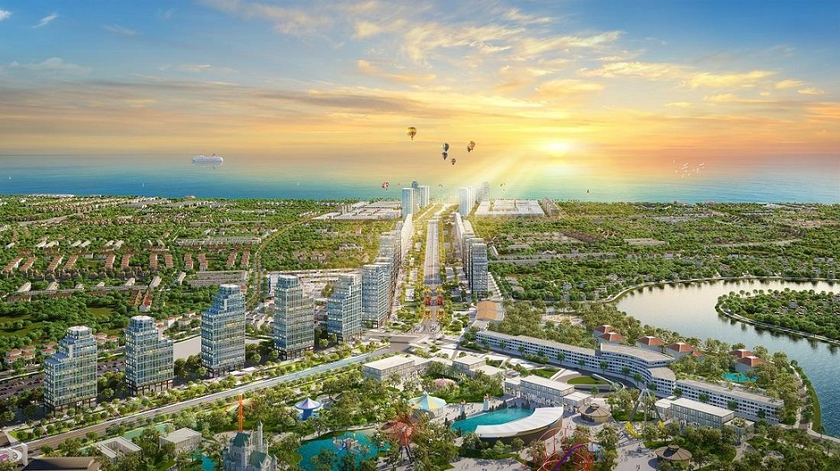 Khu đô thị phức hợp Sun Grand Boulevard tọa lạc tại trung tâm phố biển Sầm Sơn. 