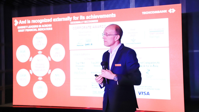 Tổng Giám đốc Techcombank Jens Lottner trực tiếp có mặt tại chiến dịch “Overseas Talent Roadshow” gặp gỡ, trao đổi với các ứng viên.