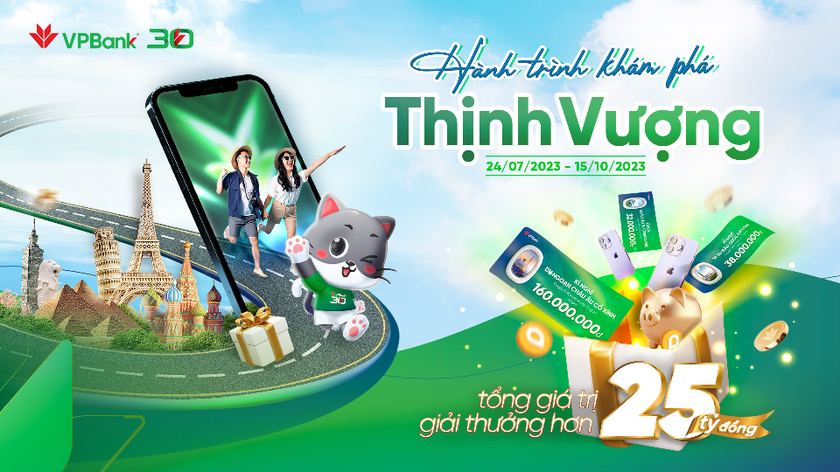 Đón sinh nhật tuổi 30, VPBank dành hàng triệu quà tặng cho khách hàng thân thiết