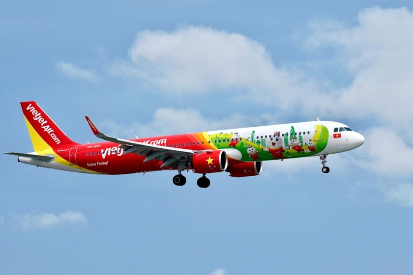 Máy bay Vietjet.