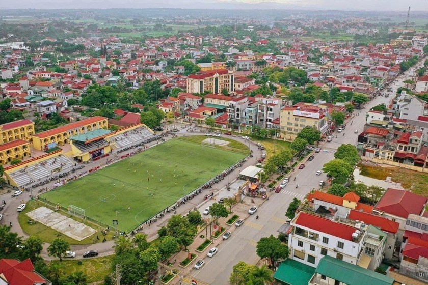 Một góc trung tâm huyện Ba Vì.