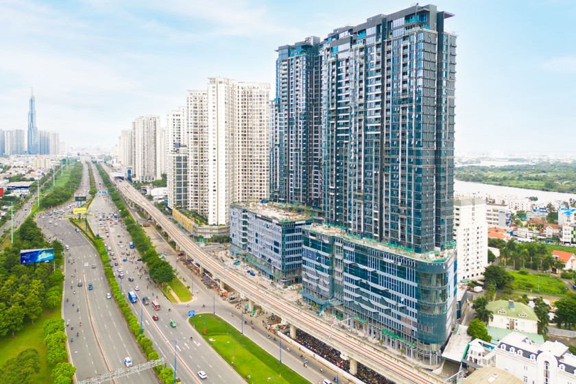 Masterise Homes sắp đưa “thương hiệu LUMIÈRE” từ TP HCM ra thị trường Hà Nội. Ảnh chụp thực tế dự án LUMIÈRE đầu tiên tại Thảo Điền (TP HCM) sắp bàn giao trong 2023.