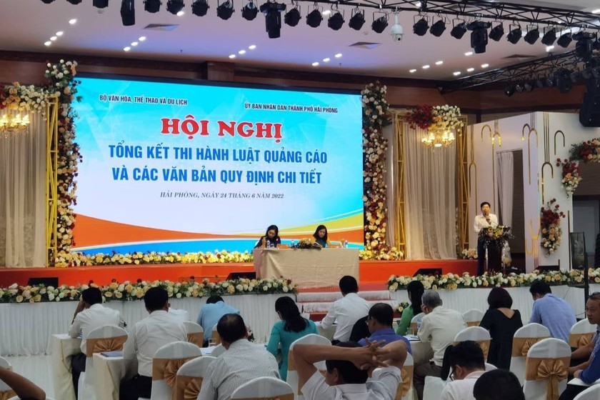 Năm 2022, ngành VHTTDL đã tổ chức hội nghị tổng kết 10 năm thi hành Luật Quảng cáo và các văn bản quy định chi tiết. (Nguồn: Bộ VHTTDL).