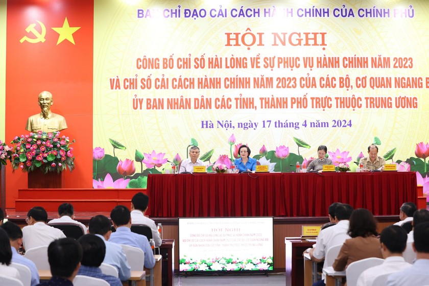 Năm 2023 là năm thứ 12 liên tiếp Bộ Nội vụ phối hợp với các Bộ, ngành, địa phương và các cơ quan liên quan triển khai xác định, công bố Chỉ số cải cách hành chính của các Bộ, các tỉnh. (Nguồn ảnh: Chinhphu.vn).