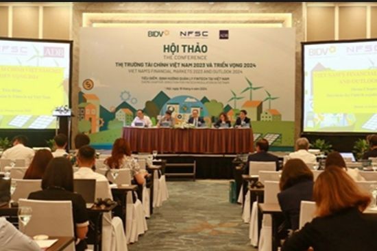 Thị trường tài chính Việt Nam năm 2024 được đánh giá sẽ tích cực hơn. (Toàn cảnh Hội thảo - Ảnh: BIDV).