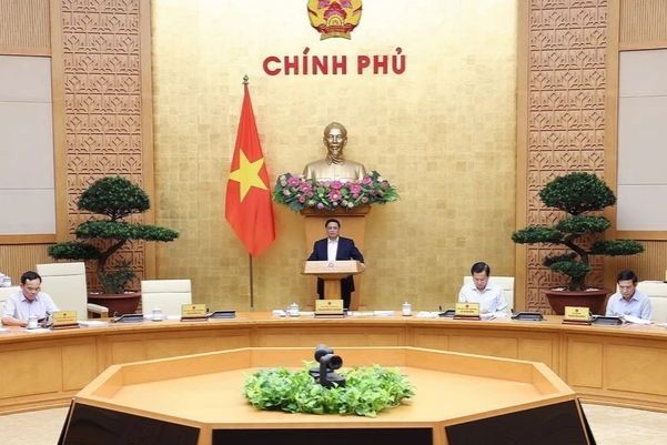 Thủ tướng Phạm Minh Chính chủ trì Phiên họp Chính phủ thường kỳ tháng 4 năm 2024. (Ảnh: TTXVN)