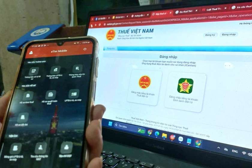 Người nộp thuế có thể tra cứu nghĩa vụ thuế tại e-tax Mobile.