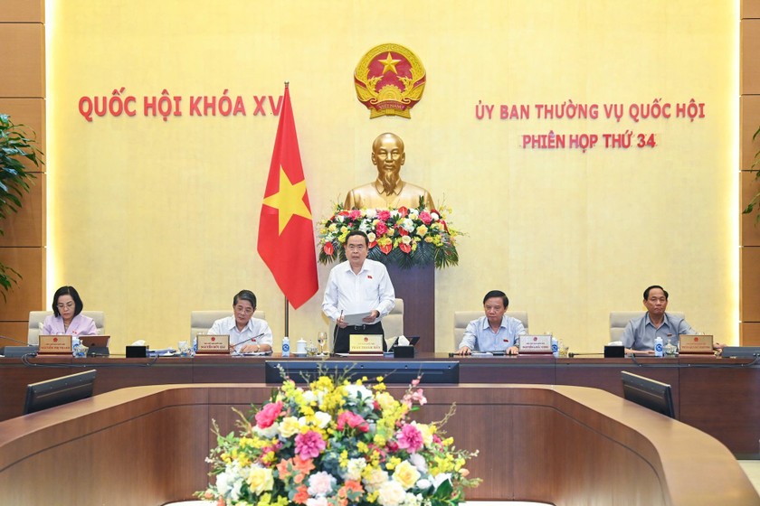 Trước đó, tại Phiên họp thứ 34 diễn ra mới đây, Ủy ban Thường vụ Quốc hội cũng đã cho ý kiến về Quy hoạch Thủ đô Hà Nội thời kỳ 2021 - 2030, tầm nhìn đến năm 2050 và điều chỉnh Quy hoạch chung Thủ đô Hà Nội đến năm 2045, tầm nhìn đến năm 2065. (Ảnh: TTXVN)