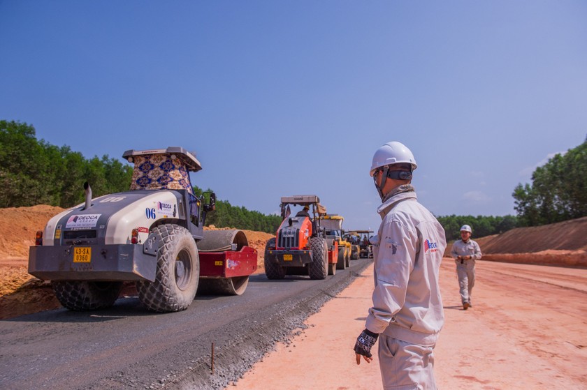 Công trường thi công dự án Quãng Ngãi - Hoài Nhơn.