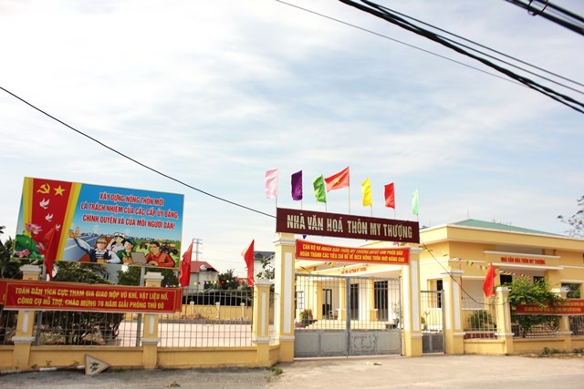 Nhà văn hóa thôn My Thượng mới được đầu tư xây dựng và đưa vào sử dụng với đầy đủ cơ sở trang thiết bị.