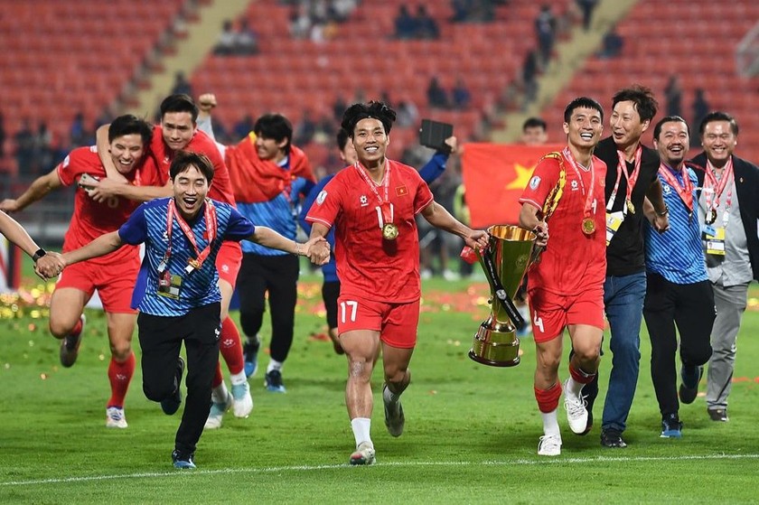 Đội tuyển Việt Nam giành chức vô địch ASEAN Cup (AFF Cup) lần thứ 3 trong lịch sử. (Ảnh: Vietnamnet).