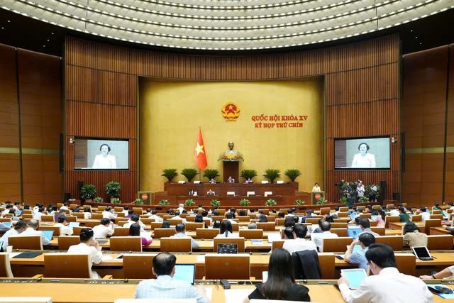 Sáng 7/5, Quốc hội nghe Tờ trình và Báo cáo thẩm tra Dự án Luật Tổ chức chính quyền địa phương (sửa đổi). (Ảnh: Chinhphu.vn)
