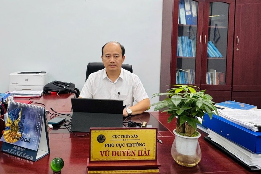 Phó Cục trưởng Cục Thủy sản và Kiểm ngư Vũ Duyên Hải. (Ảnh: Gia Hồng)
