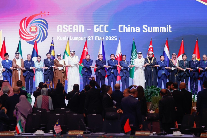 Thủ tướng Chính phủ Phạm Minh Chính và lãnh đạo các nước tham dự Hội nghị Cấp cao ASEAN - Hội đồng Hợp tác vùng Vịnh (GCC) - Trung Quốc. (Ảnh: VGP/Nhật Bắc)