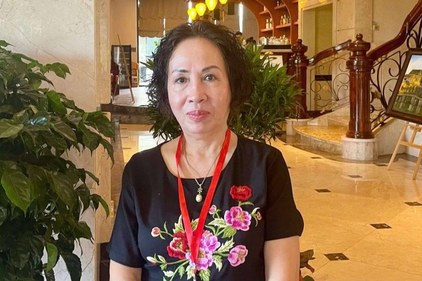 Bà Cao Thị Vân Điểm - Phó Chủ tịch Hội TBYT Việt Nam.