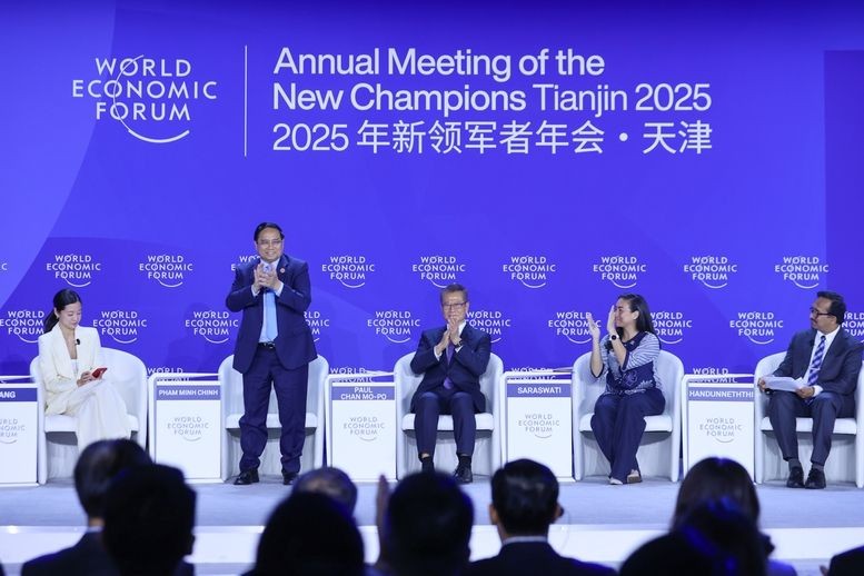 Thủ tướng Phạm Minh Chính dự, phát biểu khai mạc và là diễn giả chính tại phiên thảo luận “Thế kỷ của châu Á có đang gặp thách thức?”. (Ảnh: VGP)