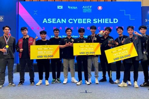 Các đội sinh viên Việt Nam đứng đầu tại cuộc thi An ninh mạng Đông Nam Á năm 2023. (Ảnh: HHATTTVN)