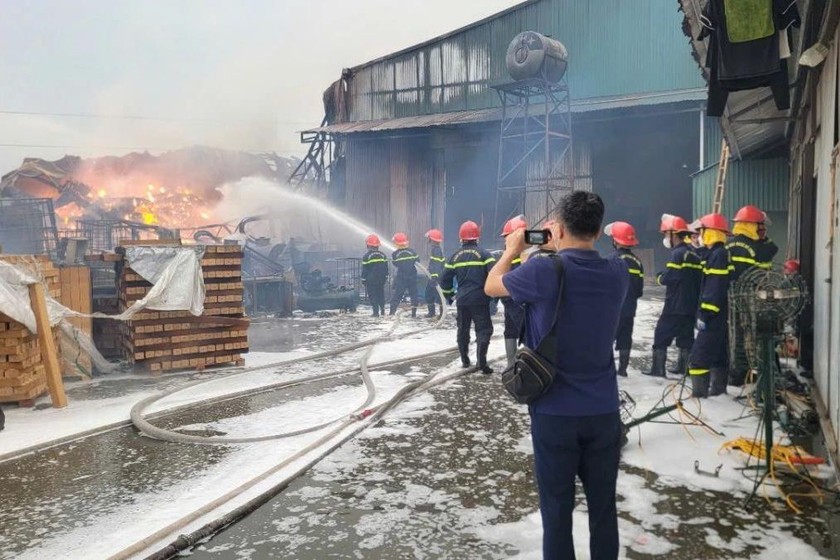 Hiện trường vụ cháy (Ảnh: VOV).