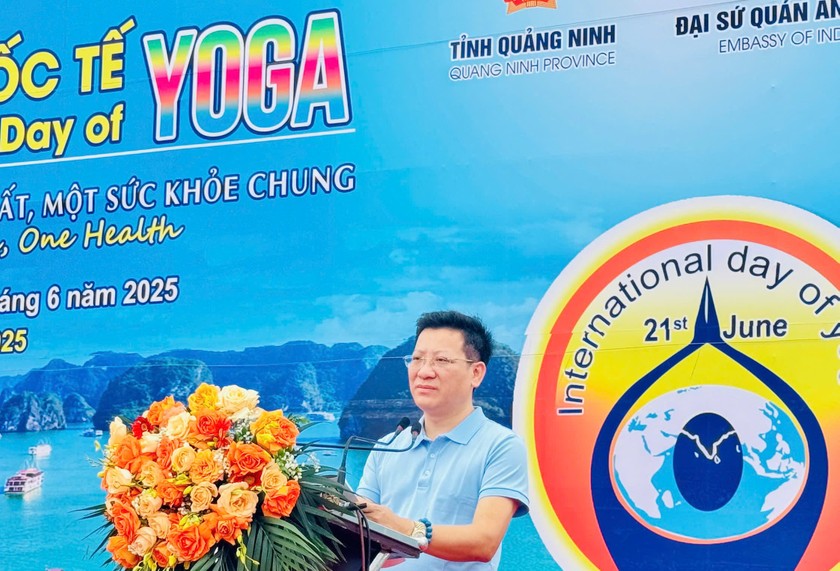 Ông Nguyễn Việt Dũng - Giám đốc Sở Văn hóa, Thể thao và Du lịch tỉnh Quảng Ninh phát biểu tại sự kiện.