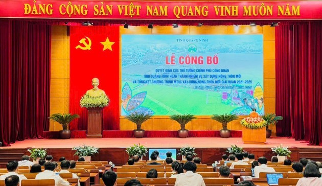 Lễ công bố quyết định của Thủ tướng Chính phủ công nhận tỉnh Quảng Ninh hoàn thành nhiệm vụ xây dựng nông thôn mới năm 2024