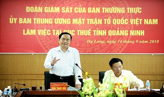 Ông Trần Thanh Mẫn phát biểu tại buổi làm việc.