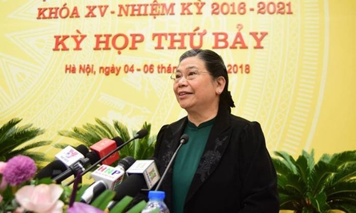  Phó Chủ tịch Thường trực Quốc hội Tòng Thị Phóng phát biểu tại Phiên khai mạc Kỳ họp thứ bảy, HĐND TP. Hà Nội khóa XV.