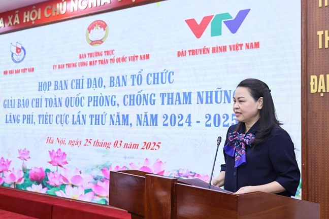 Phó Chủ tịch - Tổng Thư ký UBTƯ MTTQ Việt Nam Nguyễn Thị Thu Hà phát biểu. Ảnh: Quang Vinh