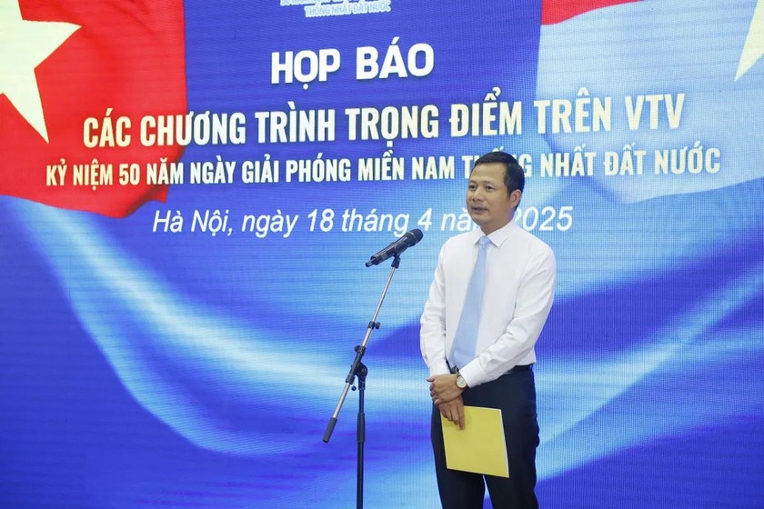 Nhà báo Đỗ Đức Hoàng - Phó Tổng Giám đốc Đài Truyền hình Việt Nam - thông tin về chương trình (ảnh BTC).