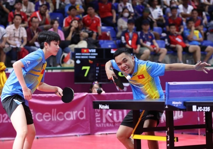 Giải đấu có sự tham gia tranh tài của cặp đôi đạt HCV tại SEA Games 32. Ảnh:Lâm Thoả