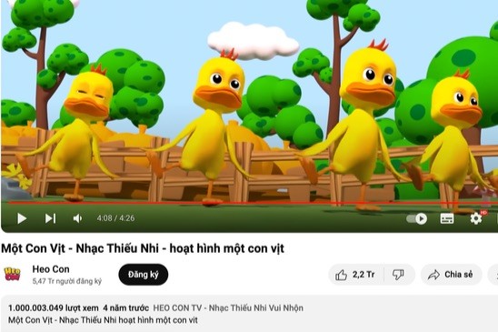 Hình ảnh trong MV là 3D có chuyển động vui nhộn, màu sắc, miêu tả đàn vịt dựa trên lời bài hát. Ảnh chụp màn hình