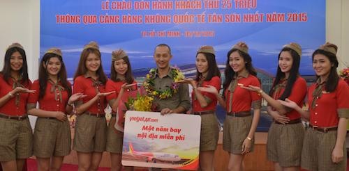 Vietjet tặng “một năm bay miễn phí” cho hành khách thứ 24.999.999