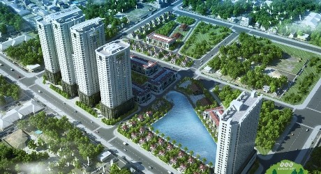  Phối cảnh dự án FLC Garden City nhìn từ trên cao