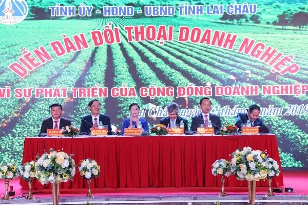Toàn cảnh Diễn đàn Đối thoại doanh nghiệp tỉnh Lai Châu năm 2019 