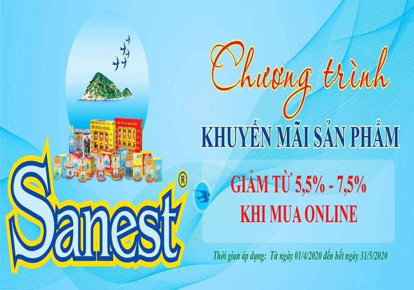 Nước Yến sào Sanest Khánh Hoà khuyến mại lớn