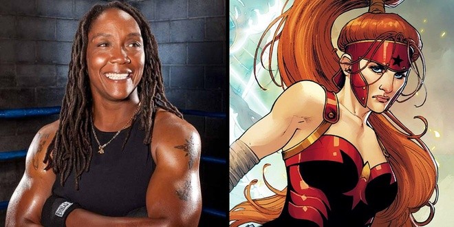 Hình ảnh Ann Wolfe trong bộ phim Wonder Woman năm 2017 với vai phụ Amazon Artemis. 