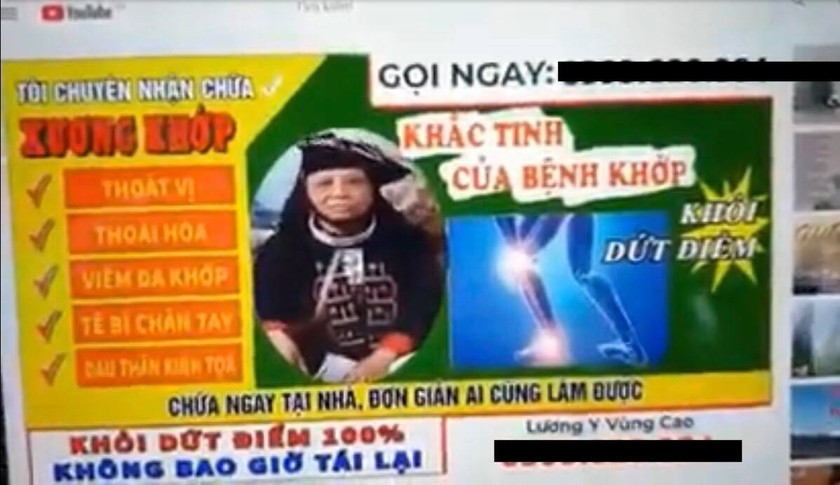 Thần y quảng cáo thuốc gia truyền trên mạng. 