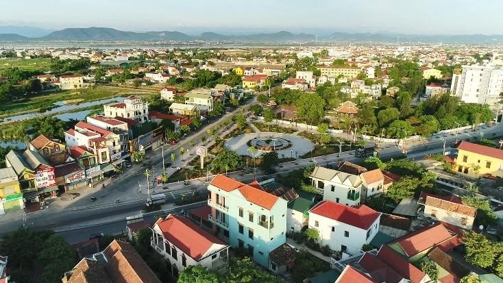 Một góc trung tâm thị xã Ba Đồn (tỉnh Quảng Bình). 