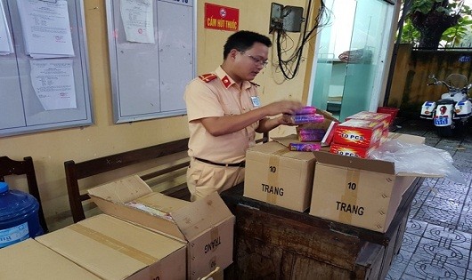 Số pháo điện thu được trên xe khách

