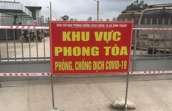 Khu vực các F0 liên quan Công ty TNHH DHG đã được phong tỏa.