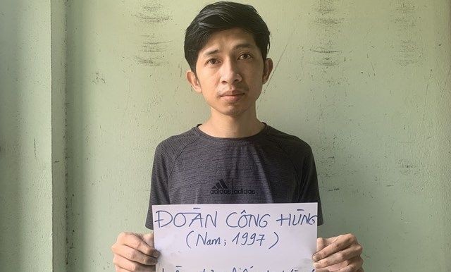 Đoàn Công Hùng - kẻ lừa đảo, chiếm đoạt gần 1,2 tỷ đồng của chị H. (Ảnh: C.A).