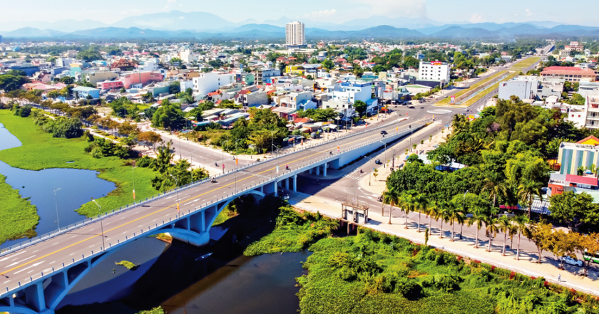 Một góc thành phố tỉnh lỵ Tam Kỳ. 