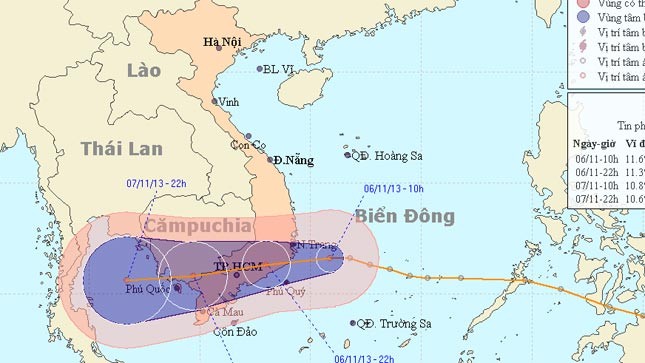 Áp thấp nhiệt đới khả năng thành bão đổ vào Nam bộ