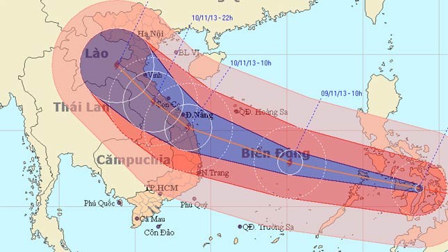 Bão “siêu mạnh” đang hướng vào Trung trung bộ